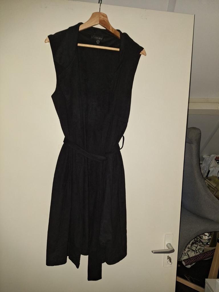 Lang zwart gilet met zakken Amisu maat 40, Maat 38/40 (M), Zwart, Ophalen of Verzenden, Zo goed als nieuw