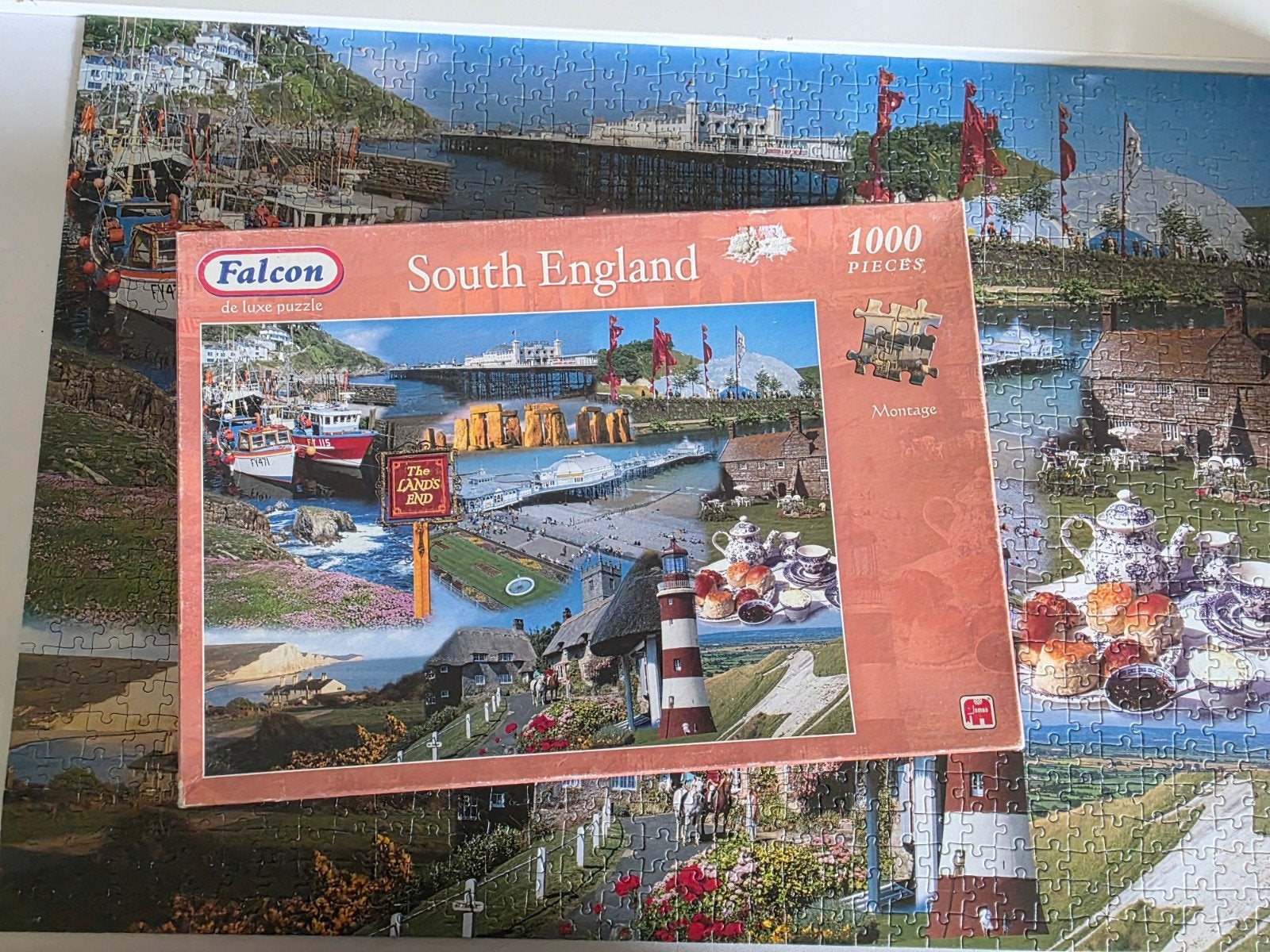 Falcon Puzzel Southwest england 1000 stukjes compleet

puzze, Ophalen of Verzenden, 500 t/m 1500 stukjes, Zo goed als nieuw