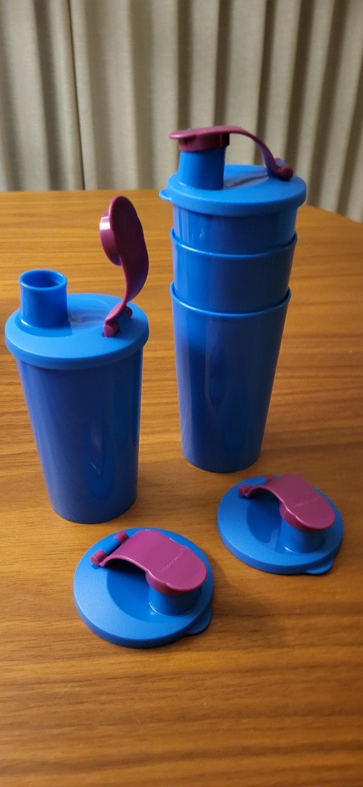 Tupperware Drinkbekers met Tuit/Dop, Met deksel, Blauw, Beker of Kan, Nieuw