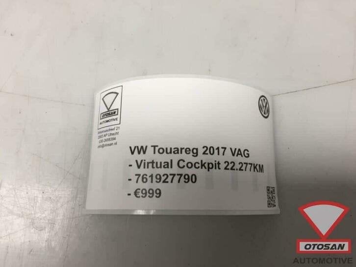 vw touareg cr7 iii 2019 virtual cockpit km teller 761927790, Auto-onderdelen, Dashboard en Schakelaars, Gebruikt, Volkswagen, Volkswagen AG