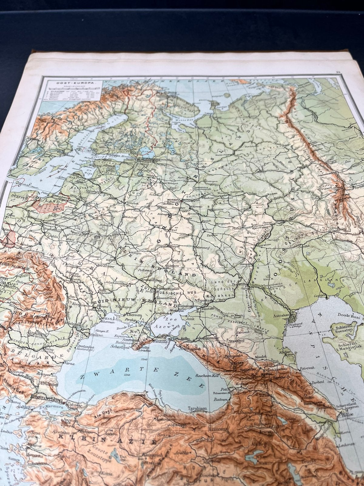 Antieke Schoolatlas, Ophalen, 1800 tot 2000, Nederland, Landkaart