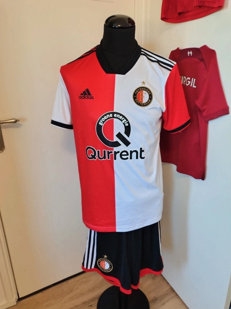 Feyenoord Thuis 18/19 – M – Origineel Adidas – Shirt + Short, Maat M, Ophalen of Verzenden, Gebruikt, Shirt