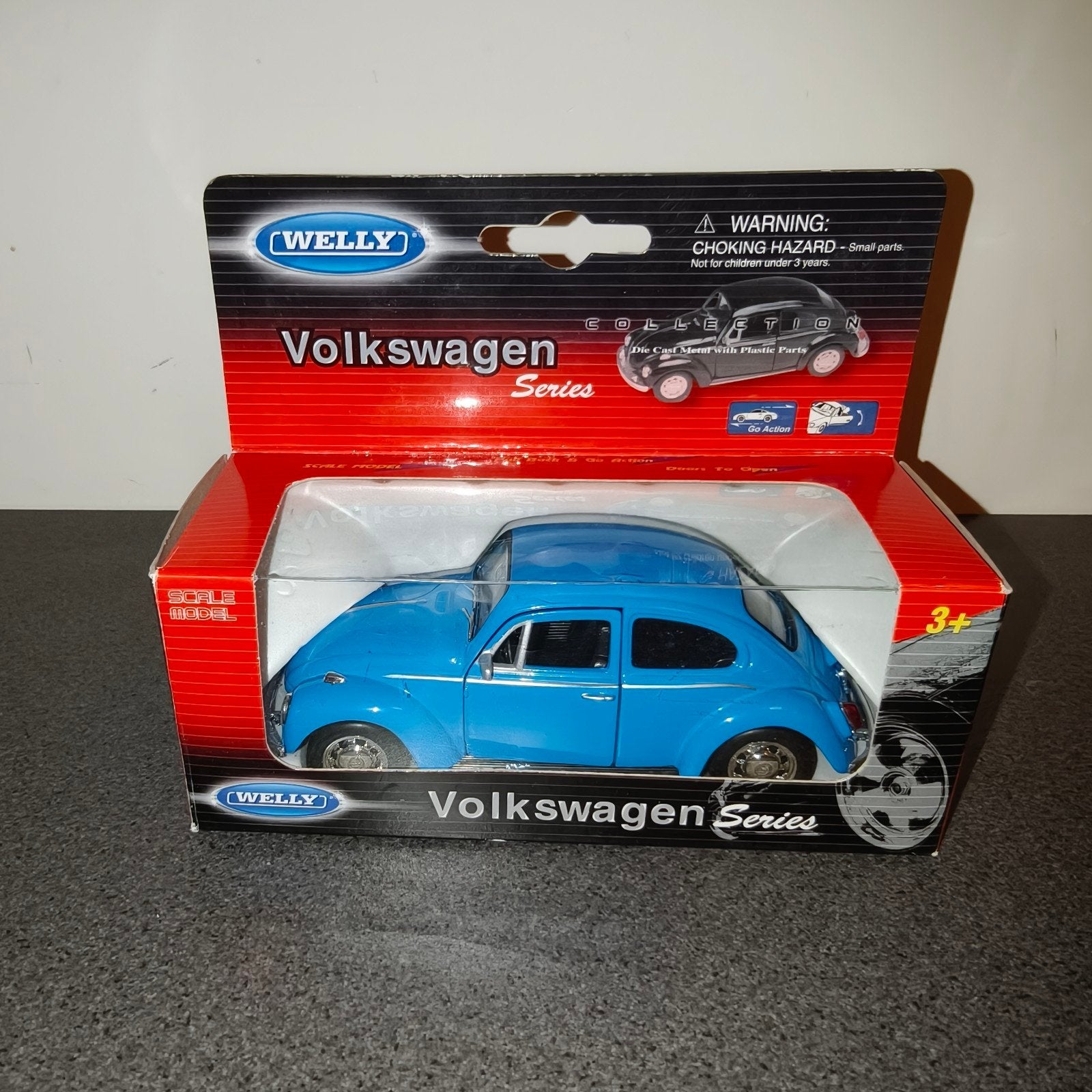 Welly Volkswagen Kever Modelauto - Blauw, Ophalen of Verzenden, Nieuw, Auto