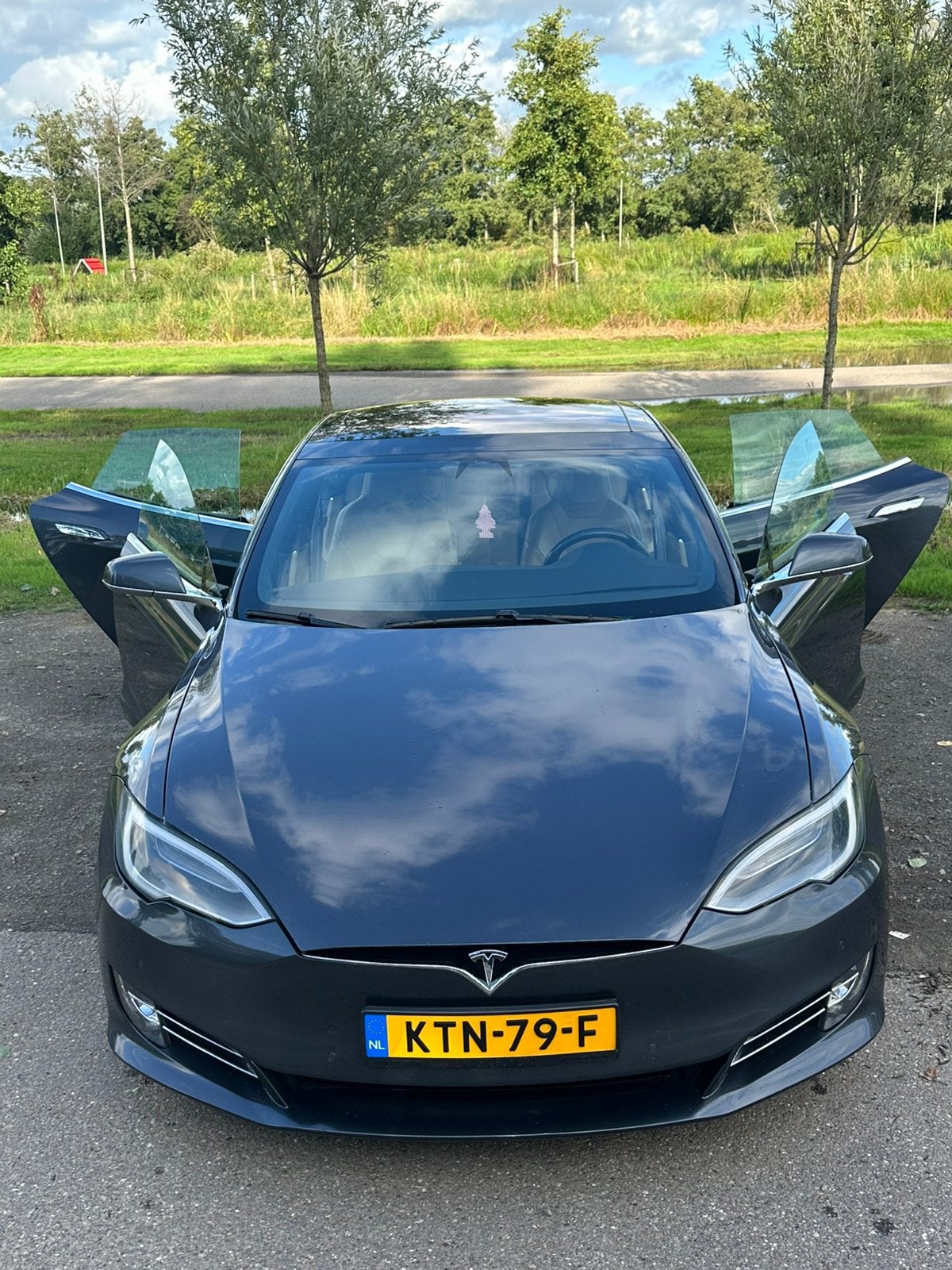 Tesla Model S 2016 Grijs met lage km 114300, Auto's, Model S, Elektrisch, Particulier, 107 pk