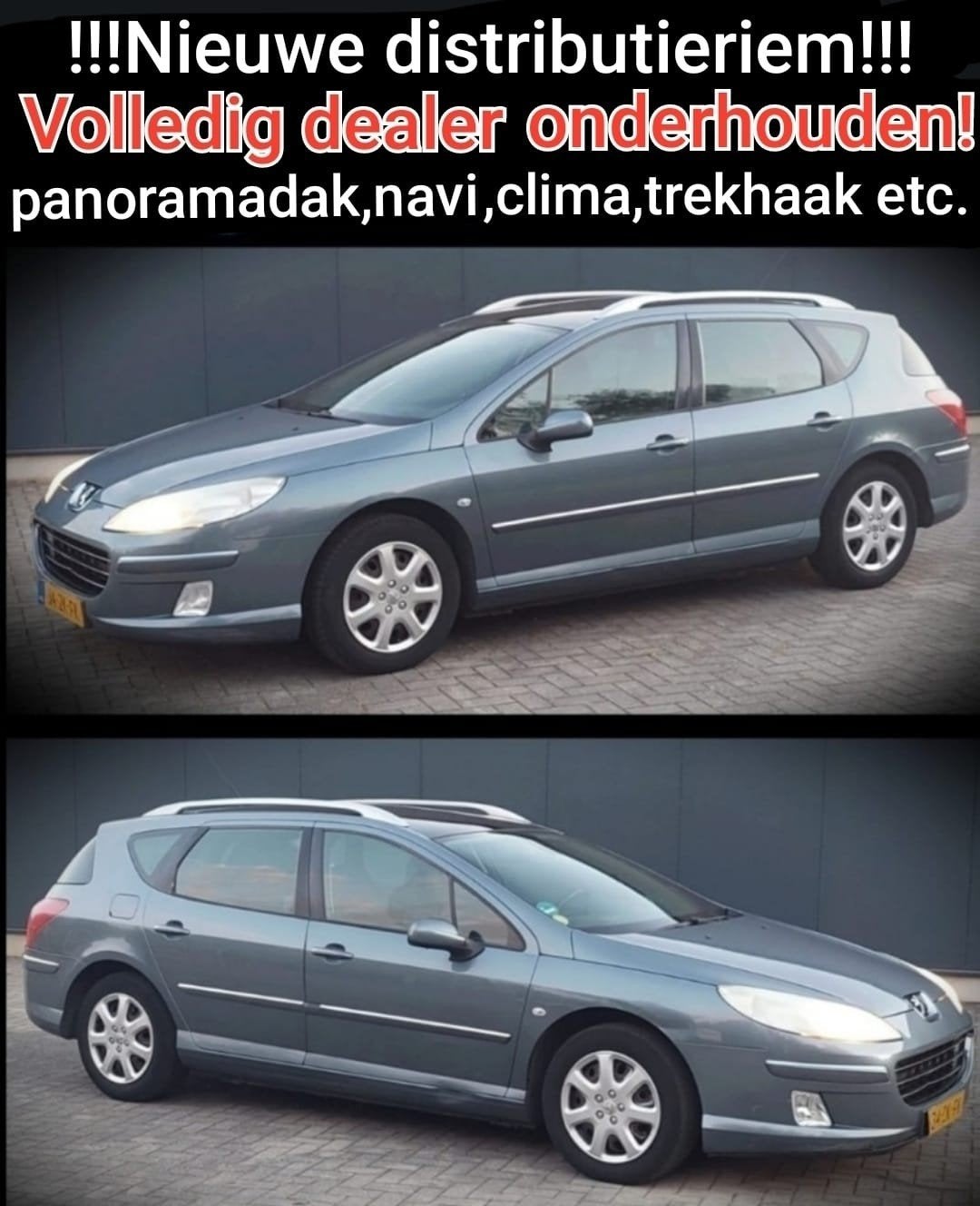 Pracht 407 SW 1.8 16V 125PK Nieuwe APK bij aflevering! 2008., Voorwielaandrijving, Navigatiesysteem, 4 cilinders, Stationwagon