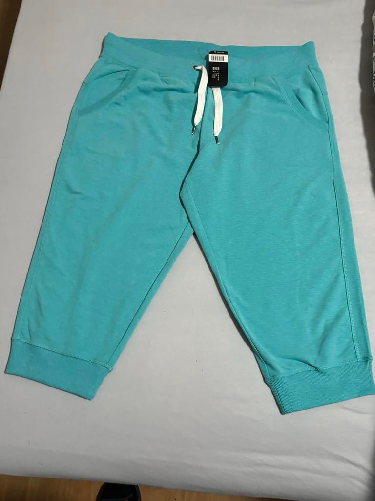 Nieuwe turquoise driekwart joggingbroek maat L, Overige kleuren, Maat 42/44 (L), Nieuw, Ophalen of Verzenden