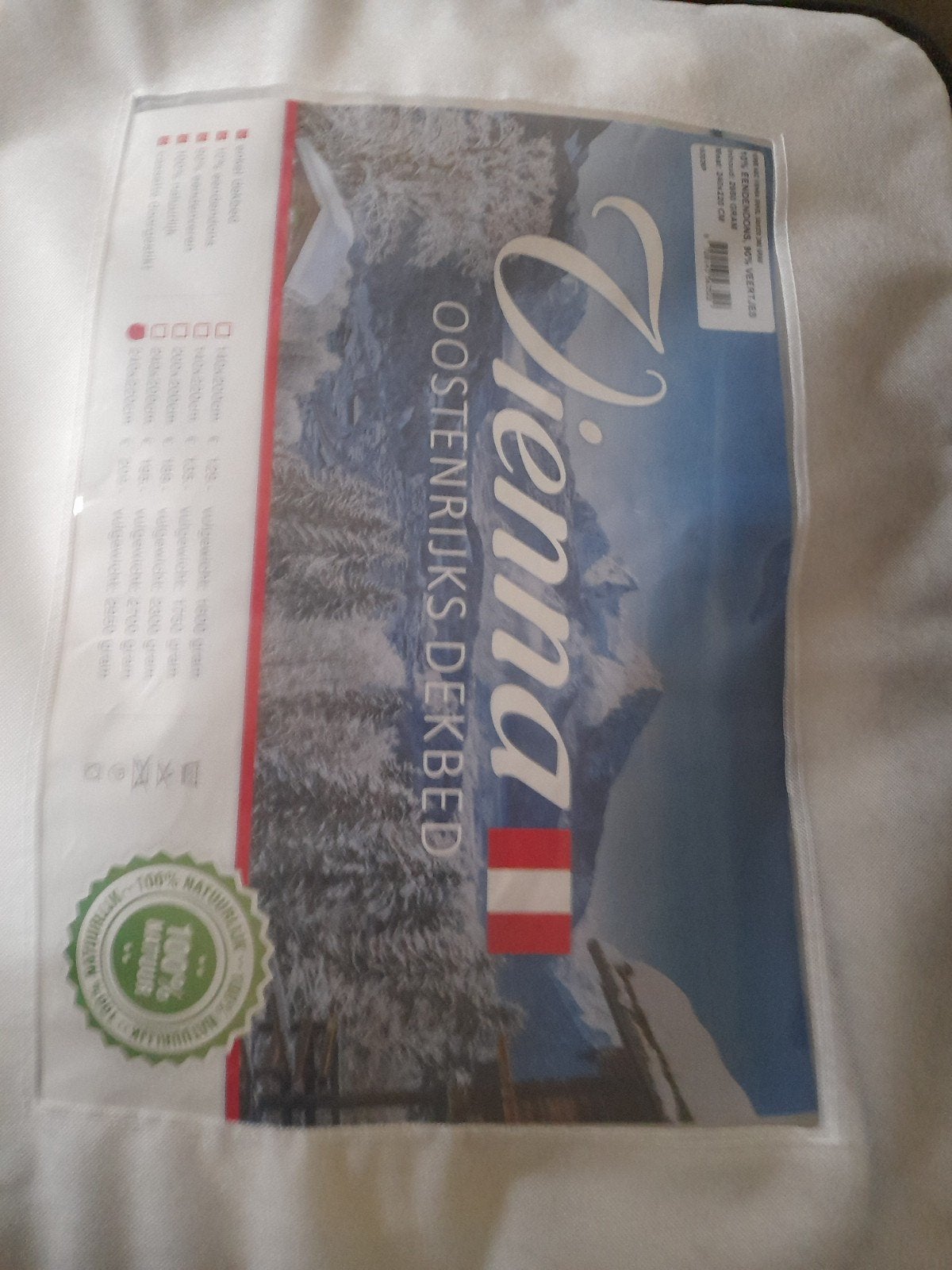 te koop Oostenrijkse dekbed. zgan, Huis en Inrichting, Ophalen, Zo goed als nieuw
