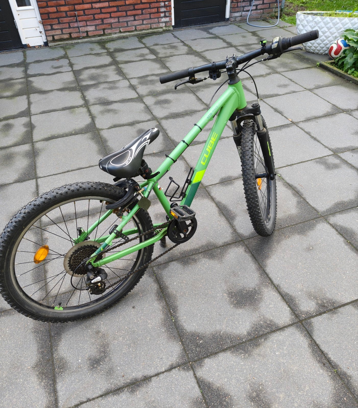 Cube kinderfiets 24 inch - Groen, Ophalen, 20 inch of meer, Gebruikt, Velgrem