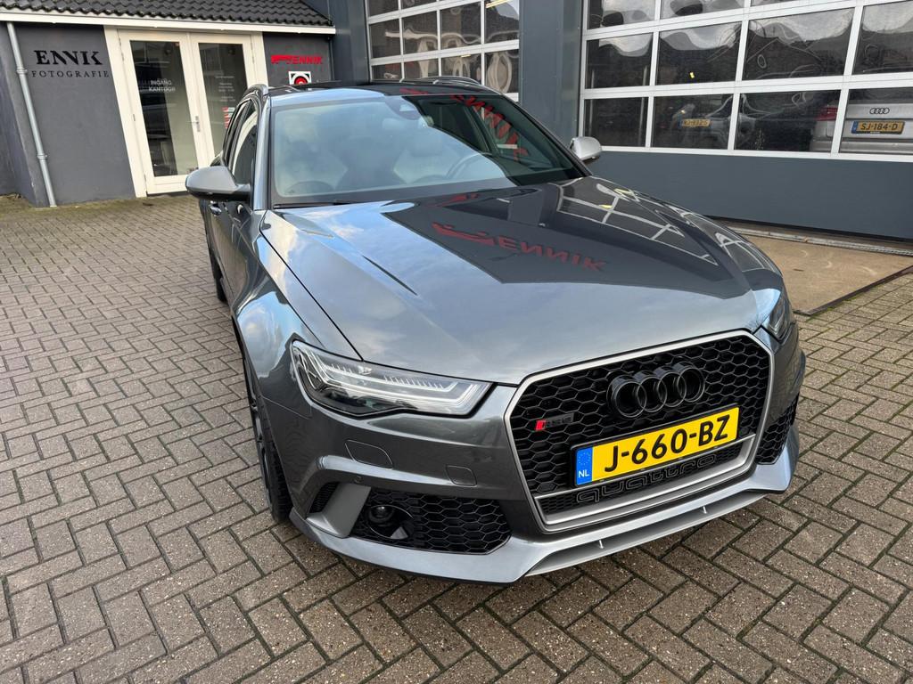 Audi RS6 Avant 4.0 TFSI RS 6 quattro performance Pro Line Pl, Auto's, Audi, Gebruikt, Adaptive Cruise Control, 3993 cc, Leder en Alcantara