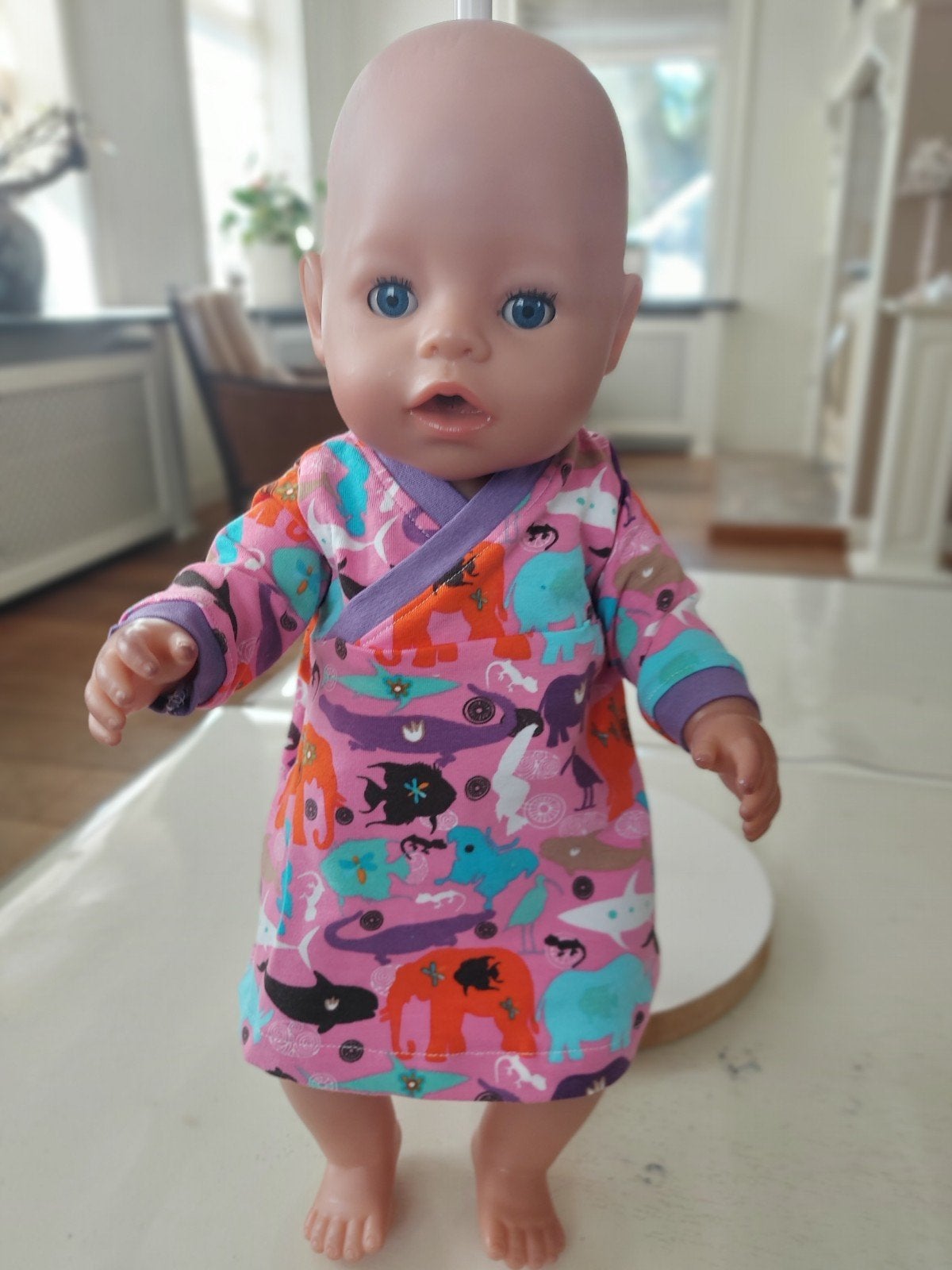 mooie dieren jurk baby born pop 43cm, Ophalen of Verzenden, Babypop