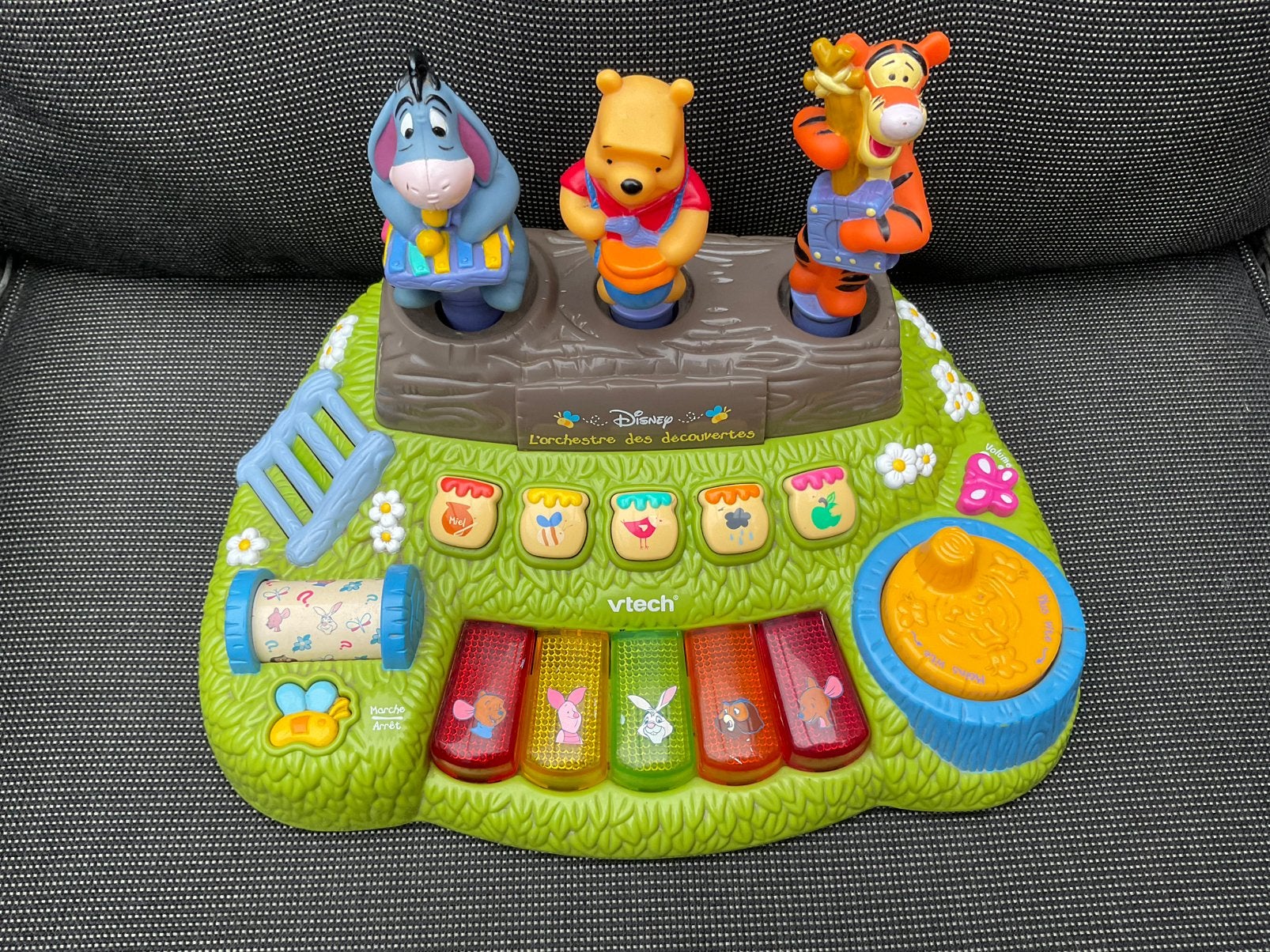 Zgan, verkleurd, Disney Vtech Winnie the Pooh laptop Frans, Kinderen en Baby's, Speelgoed | Vtech, Ophalen, Zo goed als nieuw