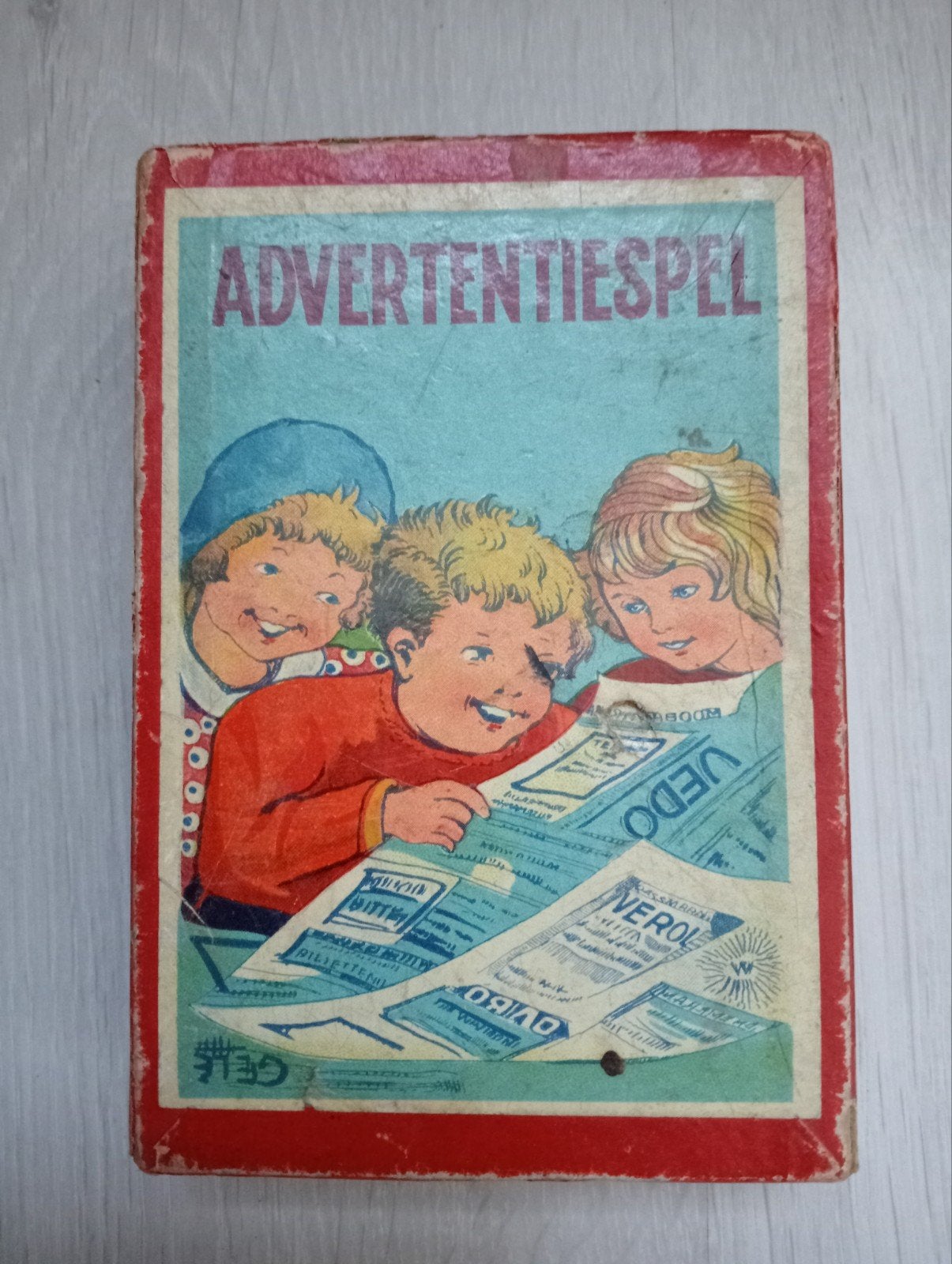 Vintage advertentiespel jaren 40 kaartspel, Antiek en Kunst, Ophalen of Verzenden