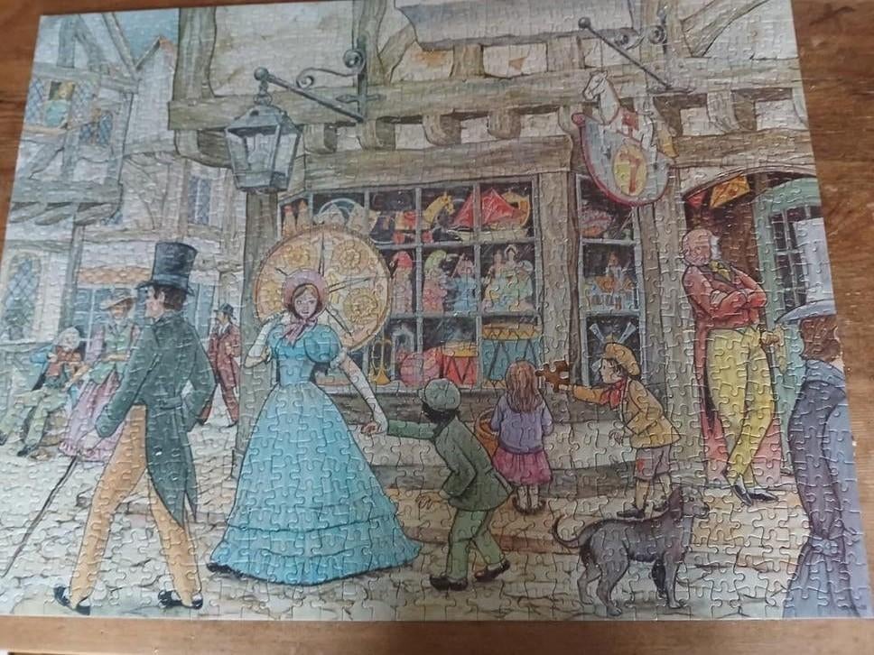 Puzzel met afbeelding van een straatbeeld, Ophalen of Verzenden