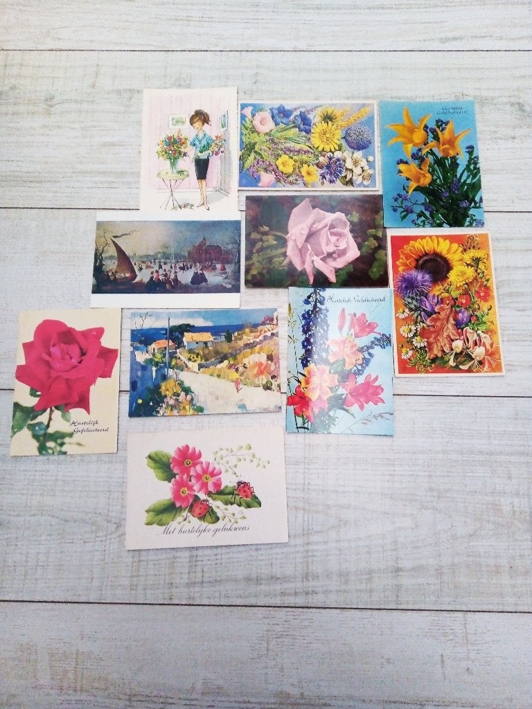set van 35 nieuwe ansichtkaarten/ wenskaarten-vintage style, Ophalen of Verzenden, Nieuw