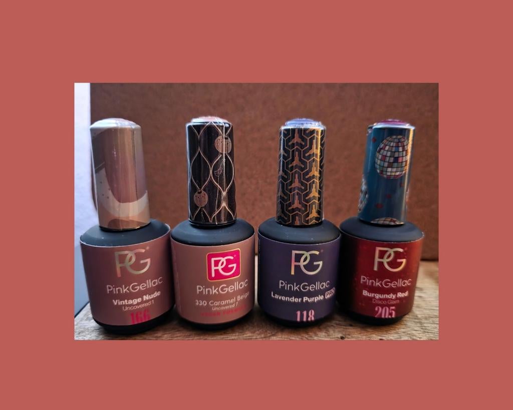 4x Nieuwe Pink Gellac Gellak Set Bundle, Overige kleuren, Nieuw, Ophalen of Verzenden, Handen en Nagels