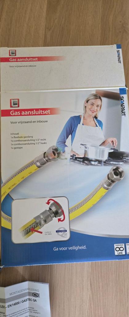 Gas aansluitset voor vrijstaand en inbouw, Ophalen of Verzenden, Nieuw