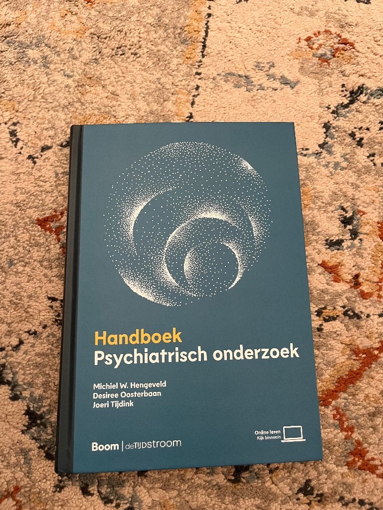 Handboek psychiatrisch onderzoek, Ophalen of Verzenden, Beta, Zo goed als nieuw, HBO