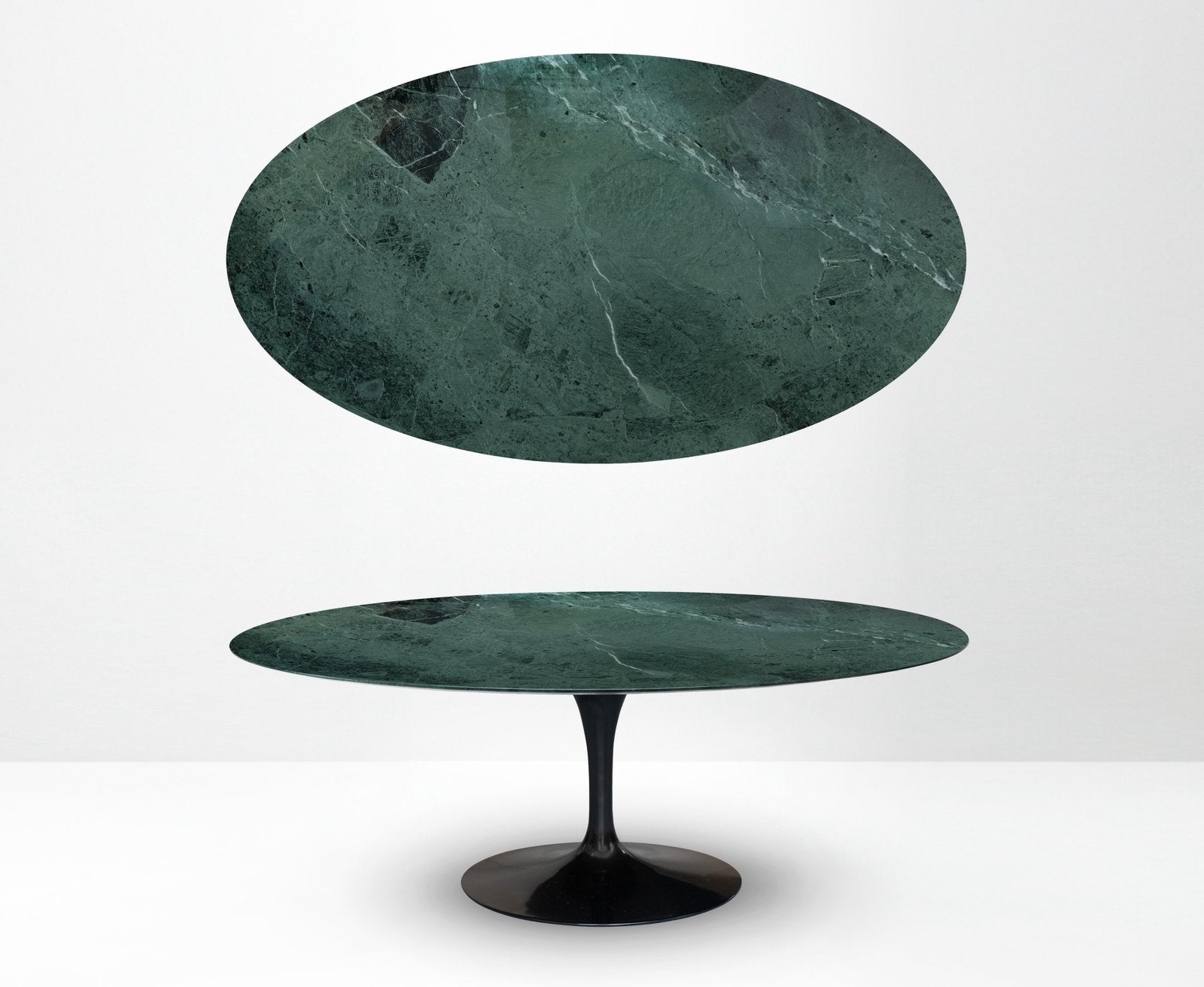 Orig. ovale Knoll Tulip (198x121) Alpe Verdi glossy (+Ronde), Ophalen of Verzenden, Rond, 100 tot 150 cm, Vitra togo mah jong leolux edra cassina b&b italia artifort