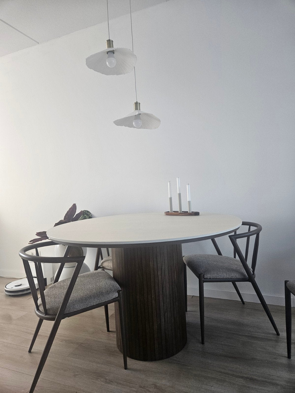 Stenen tafelblad met barsten Diameter 120cm, Ophalen, Gebruikt, Rond, Overige houtsoorten