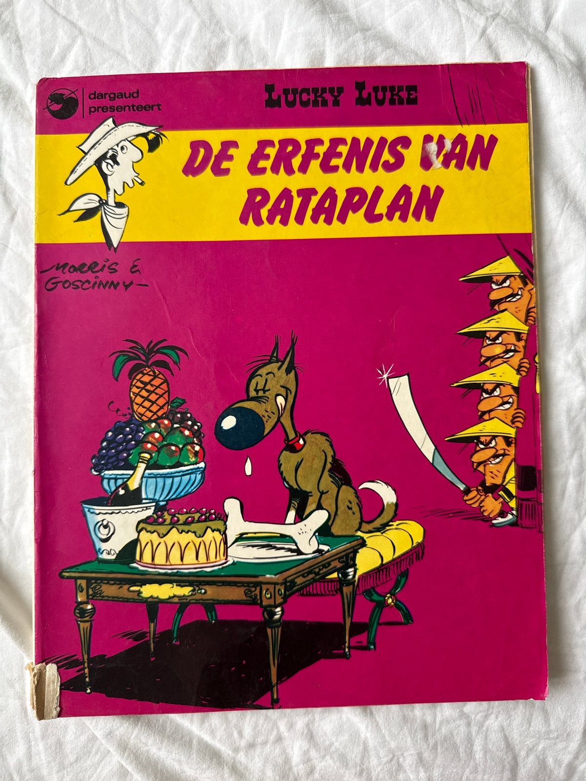 Lucky Luke: De Erfenis van Rataplan (1973), Eén stripboek, Ophalen of Verzenden, Gelezen