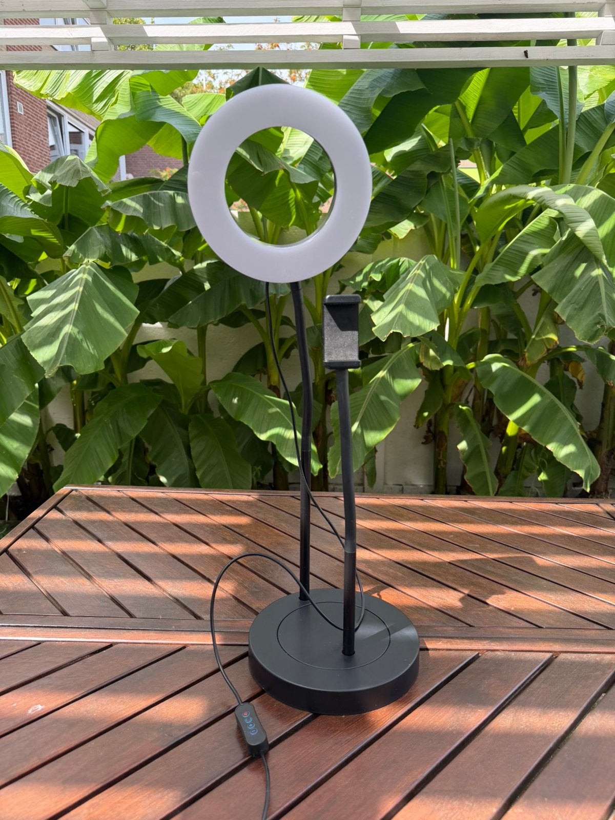 IKEA LÅNESPELARE Ringlamp met Telefoonhouder – LED, Ophalen, Zo goed als nieuw, IKEA