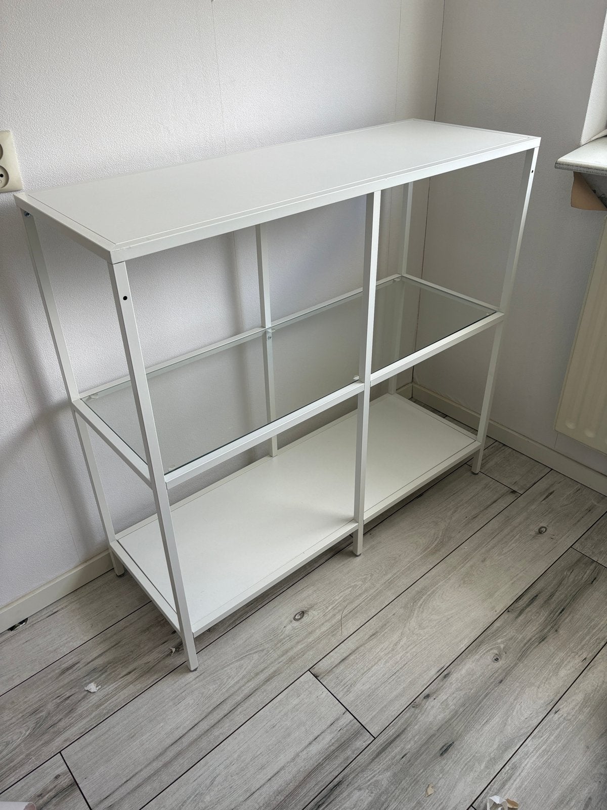 Ikea VITTSJO stellingkast, Huis en Inrichting, Tafels | Sidetables, Ophalen, 100 tot 150 cm, Zo goed als nieuw, Metaal