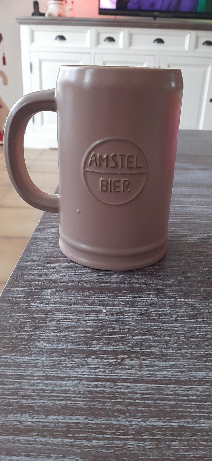 Vintage Sphinx Ceramique Bierpul/Amstel- Roze, Ophalen of Verzenden