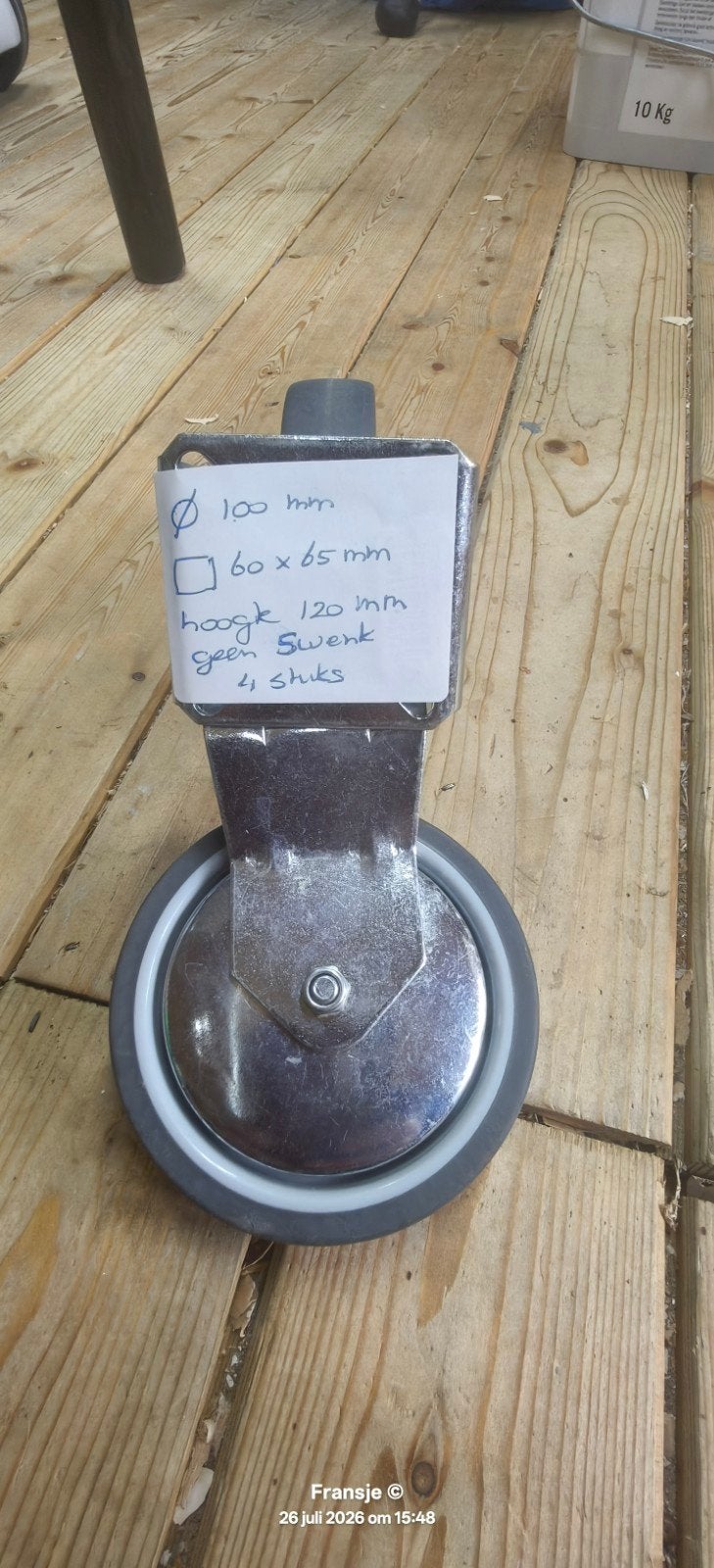 zwenkwielen nieuw of  gebruikt in prima staat!, Ophalen of Verzenden, Nieuw