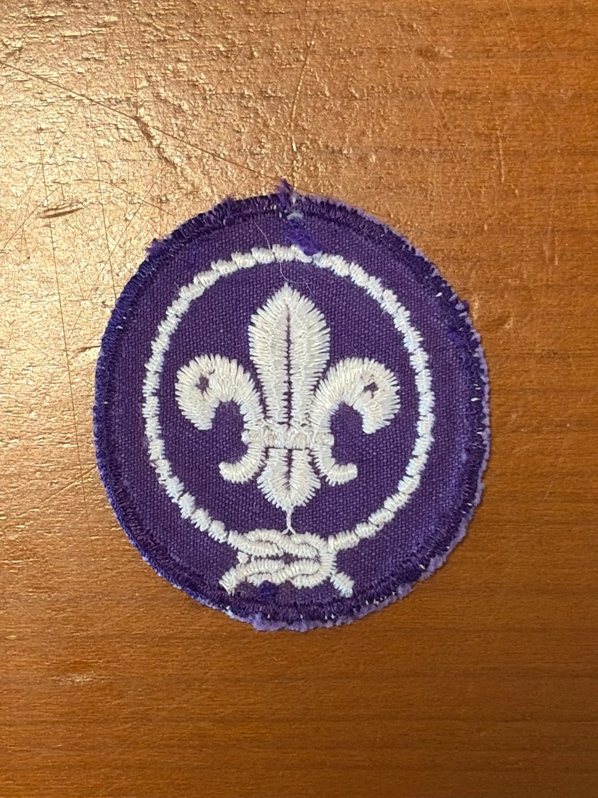 Vintage Scouting Fleur-de-lis Insigne - Paars, Verzenden, Gebruikt, Embleem, Speld of Insigne