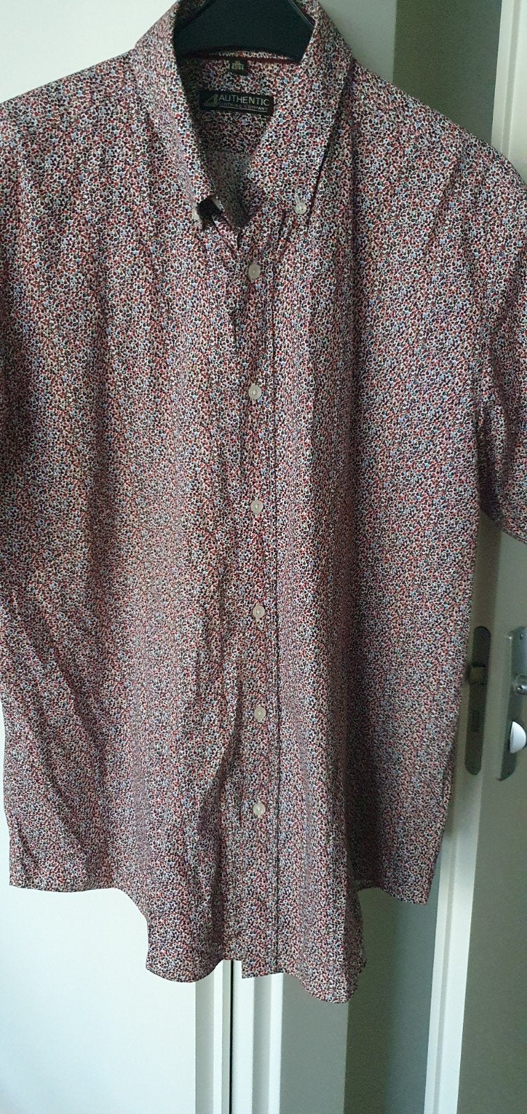 Heren overhemd korte mouw - vrolijke stippels bordeaux, Kleding | Heren, Overhemden, Ophalen of Verzenden