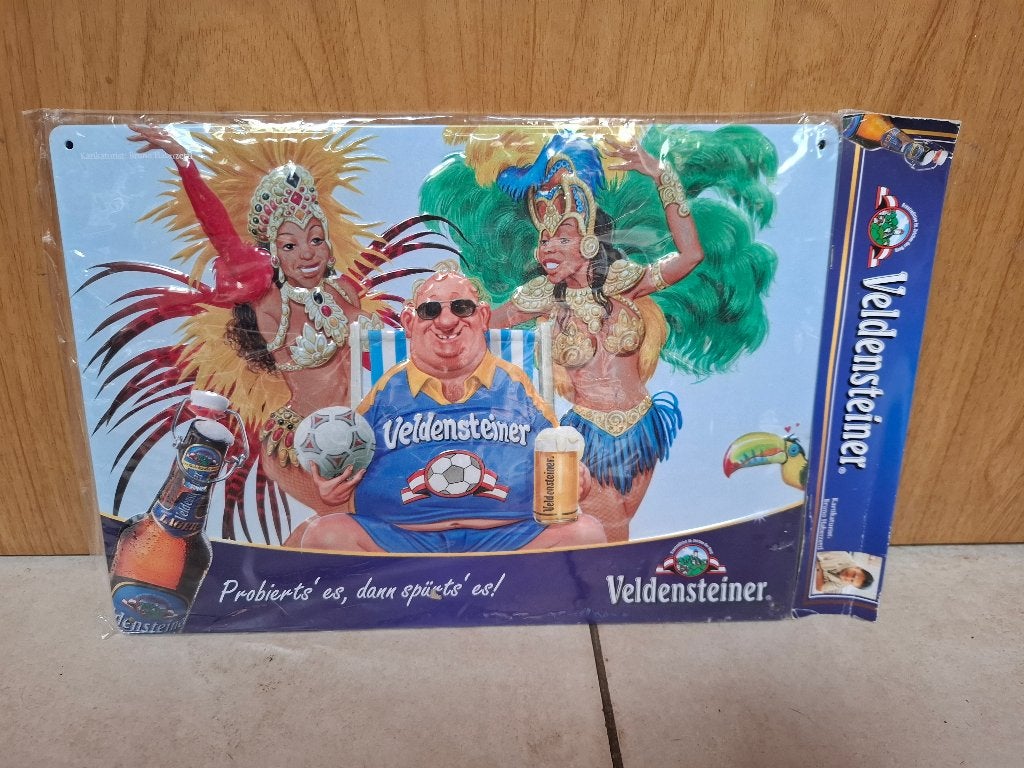 reclamebord Veldensteiner bier (nieuw in verpakking), Verzamelen, Ophalen of Verzenden, Nieuw, Reclamebord, Plaat of Schild, Overige merken