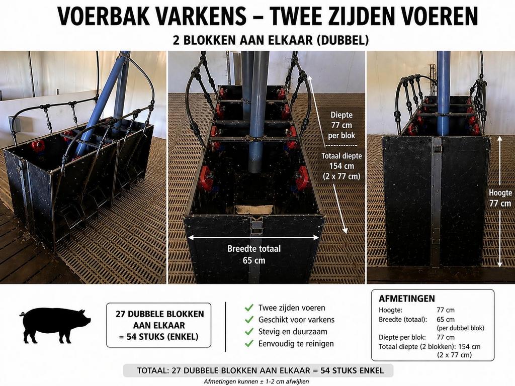 Gebruikte voerbakken varkensstallen - diverse types, Ophalen, Ntb, Ntb, Ntb