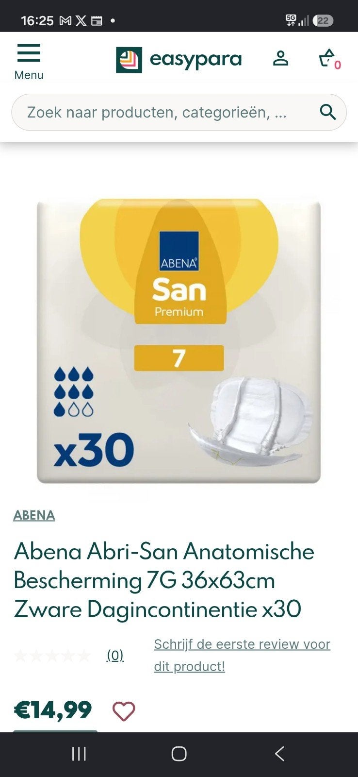 Abri San 7 super air plus, ca 15 stuks, Diversen, Verpleegmiddelen, Ophalen of Verzenden, Nieuw