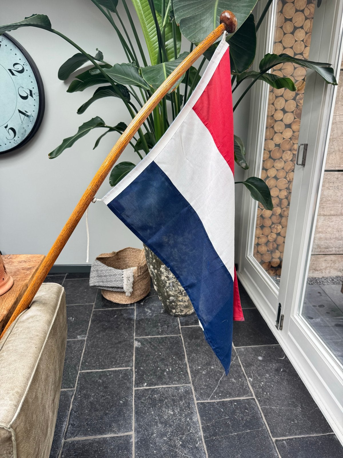Vlag en stok voor achter op de boot., Ophalen of Verzenden, Zo goed als nieuw