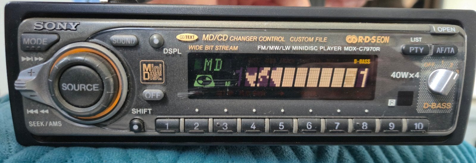 Sony Minidisc autoradio MDX-C7970R 100 procent in orde, Auto diversen, Ophalen of Verzenden, Gebruikt