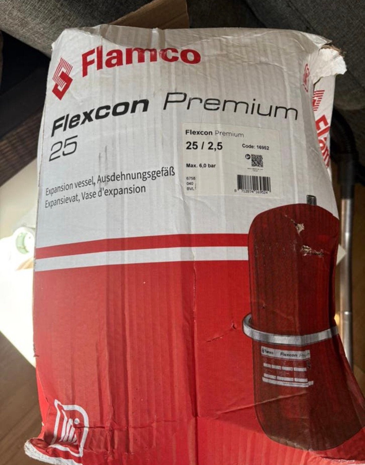 Flamco expansievat, 30 tot 80 cm, Cv-ketel of Combi-ketel, Minder dan 60 cm, Ophalen of Verzenden