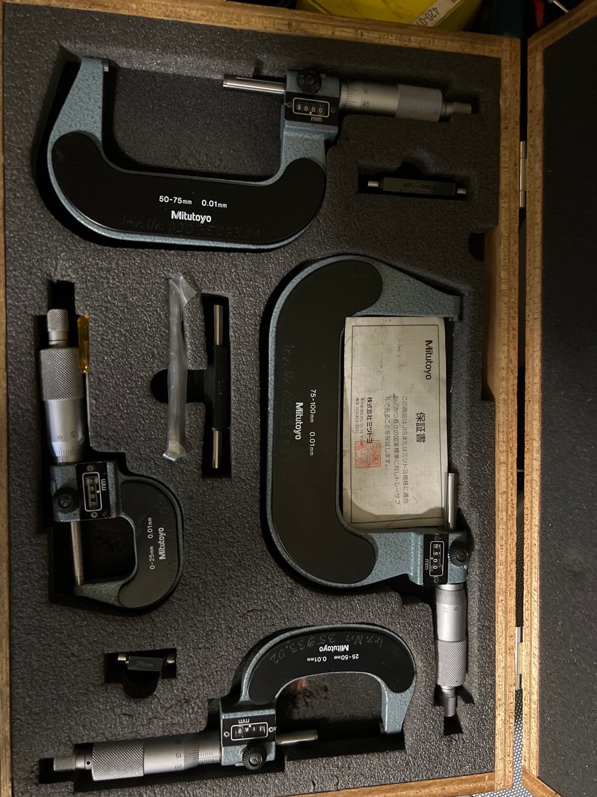 Mitutoyo Micrometer Set 0-100mm - Precisie Meetgereedschap, Ophalen, Gebruikt, Afstand