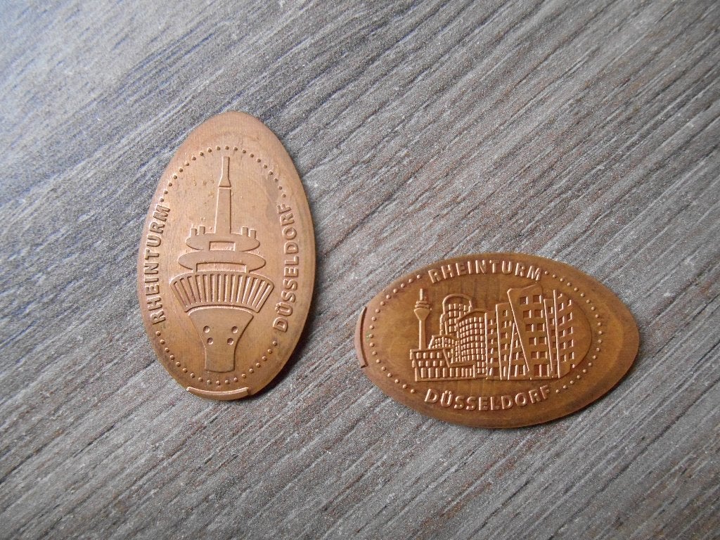 Pressed pennies Dusseldorf Rheinturm Pressed penny, Ophalen of Verzenden, Overige materialen, Buitenland