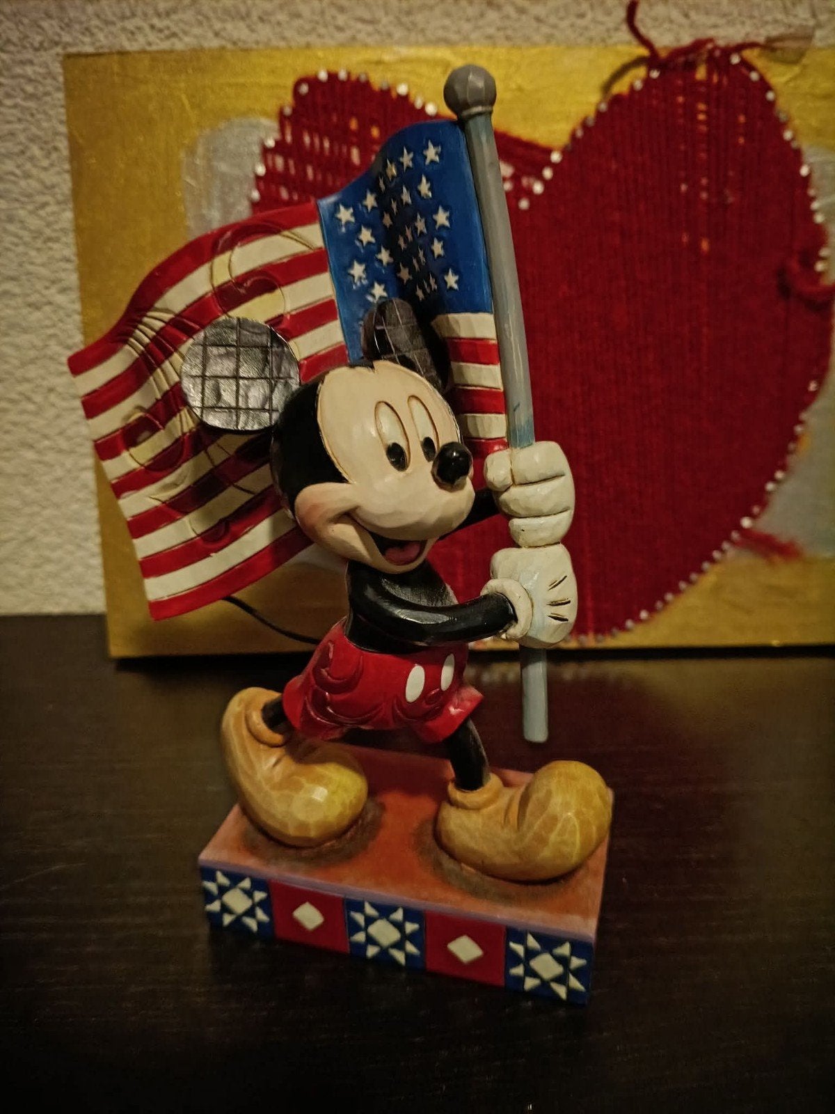 Jim shore disney traditions Mickey Mouse usa, Verzamelen, Ophalen of Verzenden, Mickey Mouse, Zo goed als nieuw, Beeldje of Figuurtje