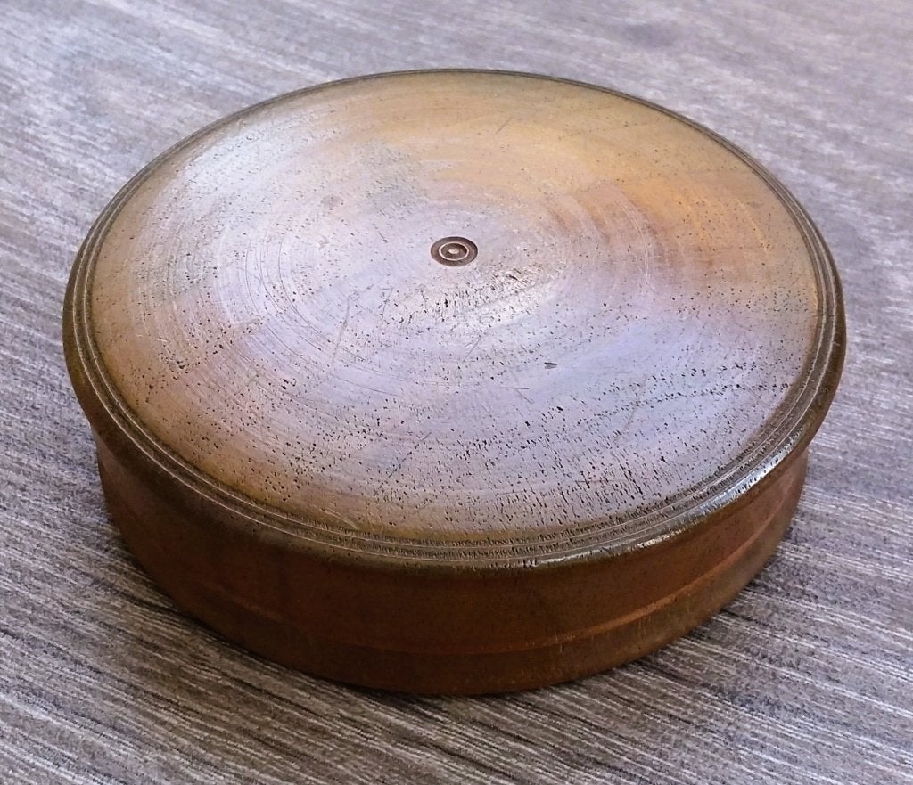 19 de eeuw Gedraaid Houten Penning Medaille Doos Houder, Ophalen of Verzenden