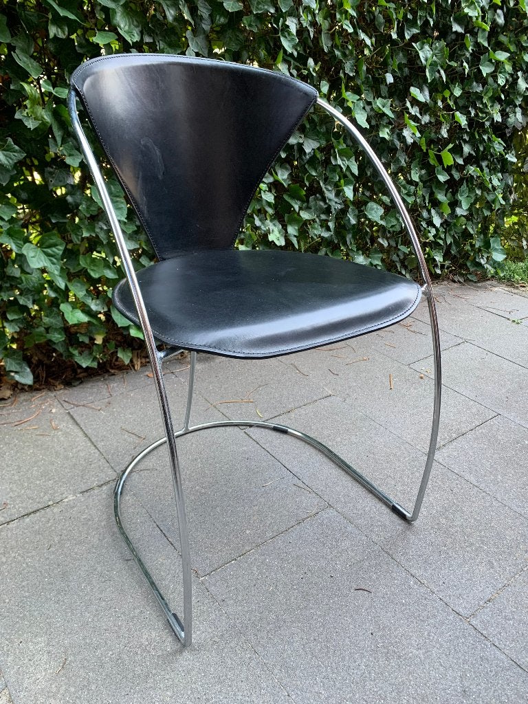 Post moderne Arrben stoel (model Linda), Huis en Inrichting, Ophalen, Gebruikt, Eén, Leer