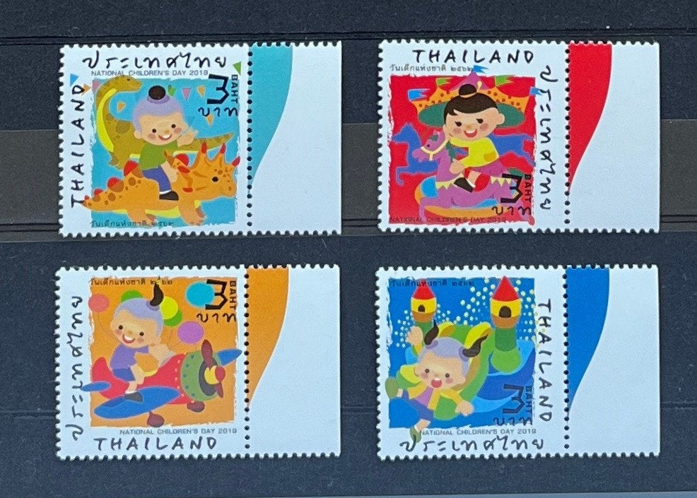Thailand 2019 Postfris Kinderdag Vliegtuig Dinosaurus, Ophalen of Verzenden, Postfris, Zuidoost-Azië