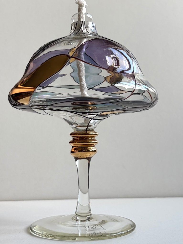 Olielamp tiffany stijl K&K Styling Vintage, Antiek en Kunst, Ophalen of Verzenden
