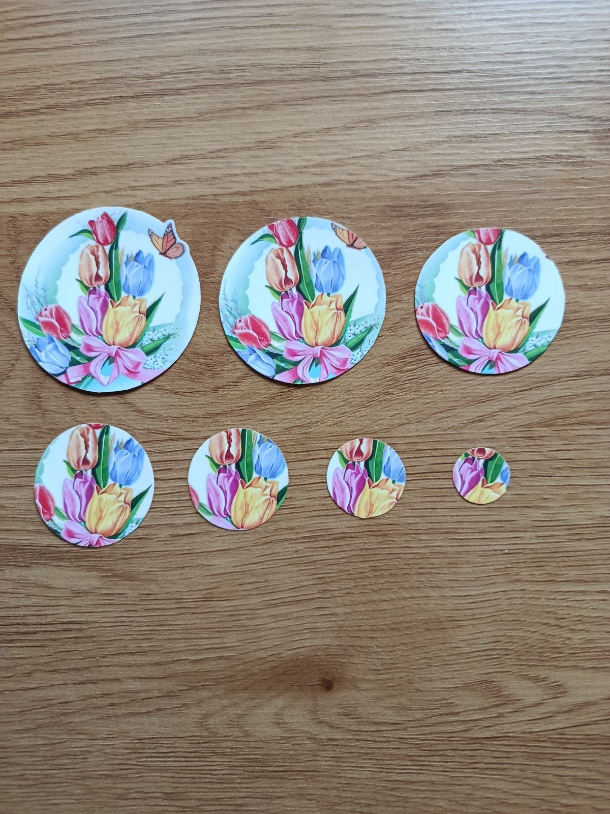 Pyramide tulpen met vlinder,, Hobby en Vrije tijd, Kaarten | Zelf maken, Ophalen of Verzenden, Nieuw, Overige thema's, Overige typen