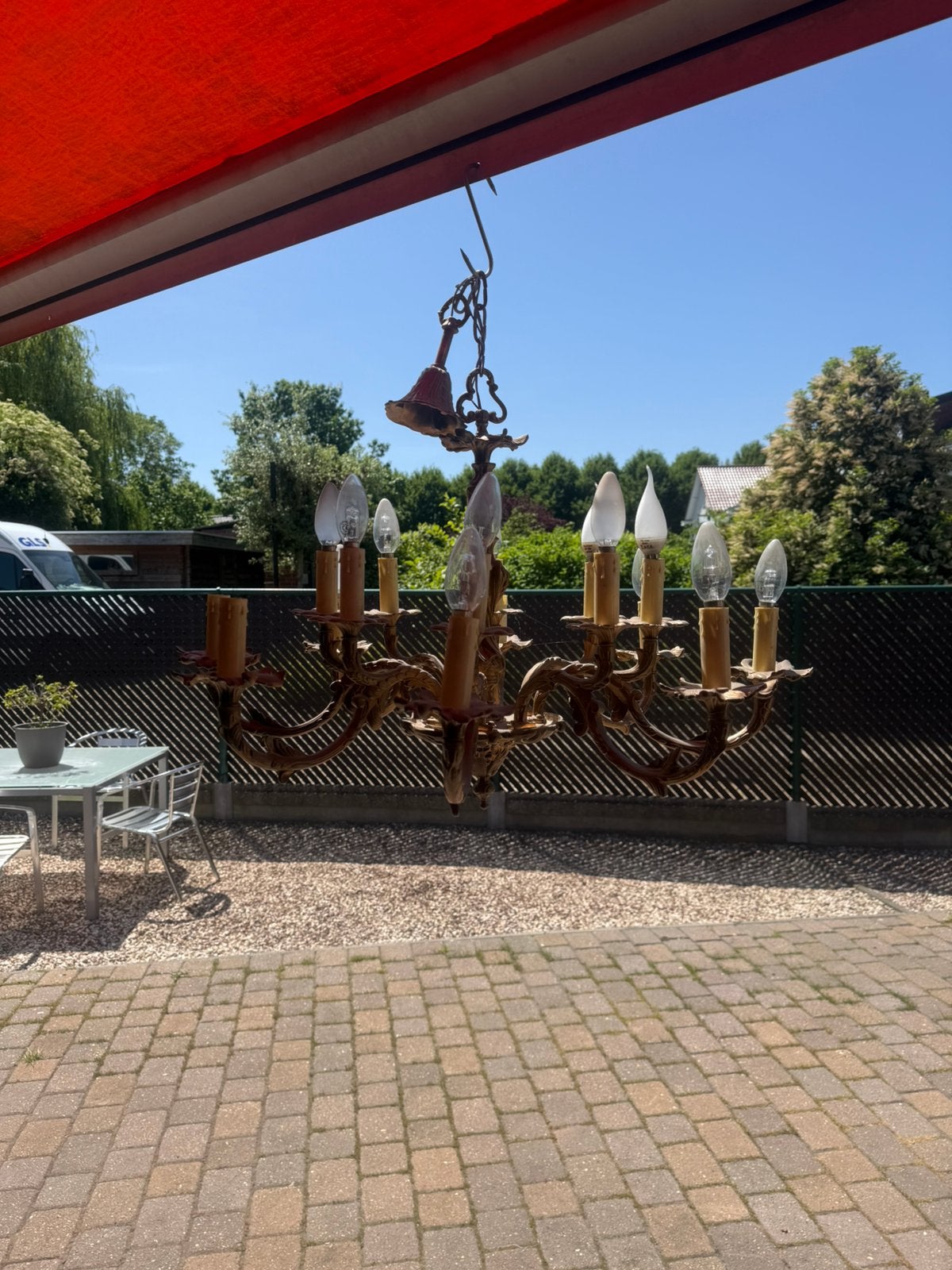 Koperen luster, Antiek en Kunst, Ophalen