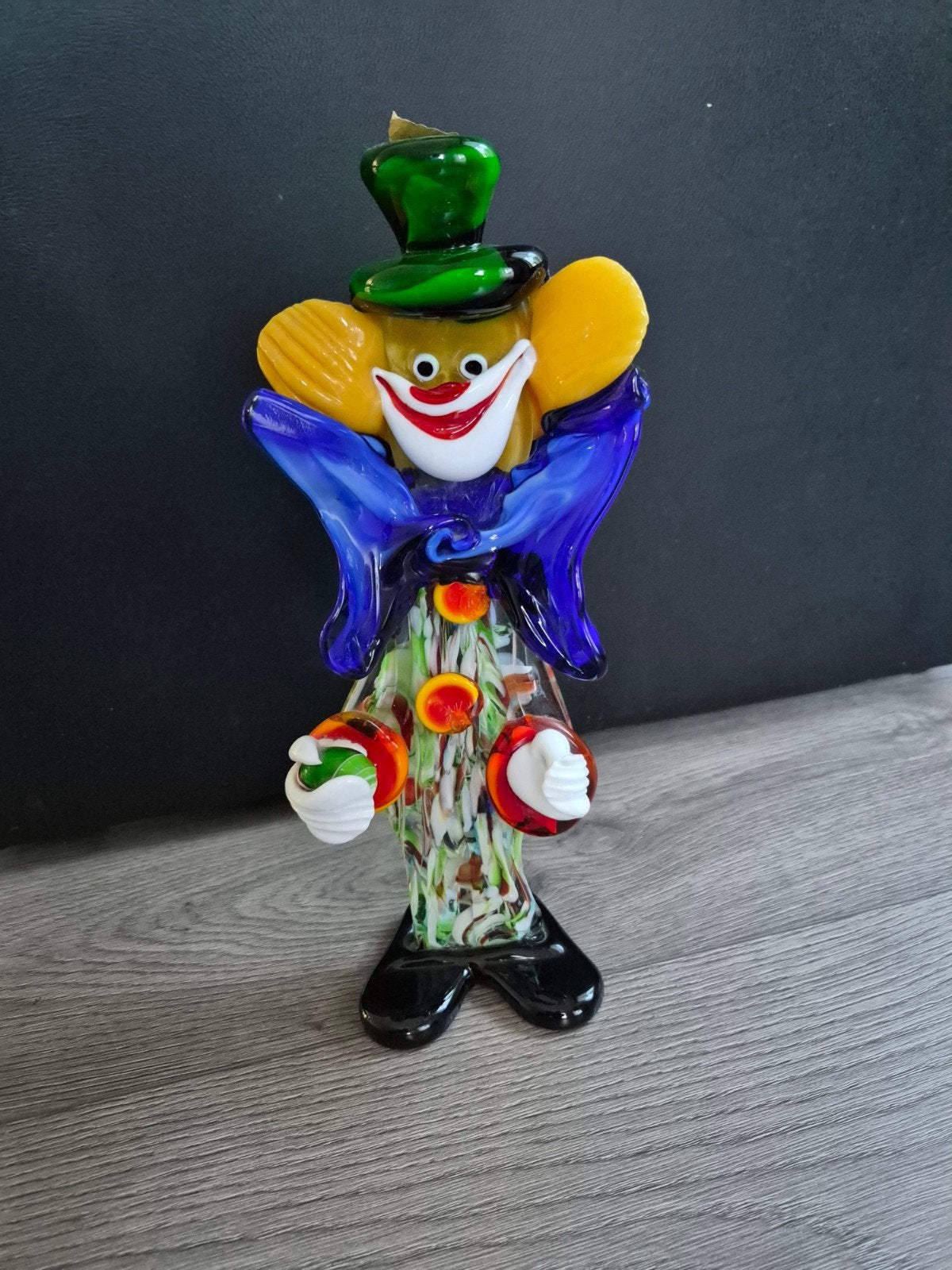 Murano Glas Clown Beeldje - Kleurrijk en Uniek, Ophalen of Verzenden