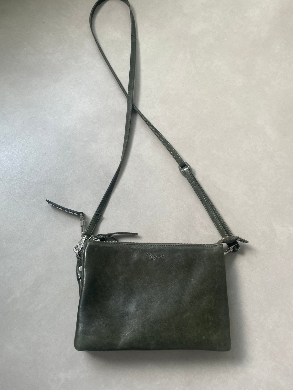 Groene leren tas Legend, Ophalen of Verzenden, Gebruikt, Groen