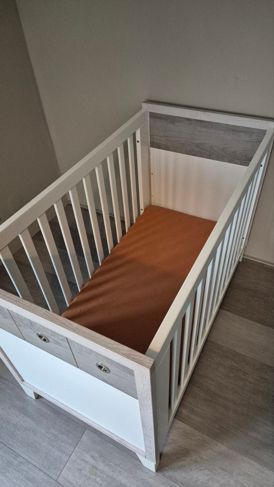 Ledikant 120x60 met matras, bodem verstelbaar, Ophalen, Gebruikt, Ledikant