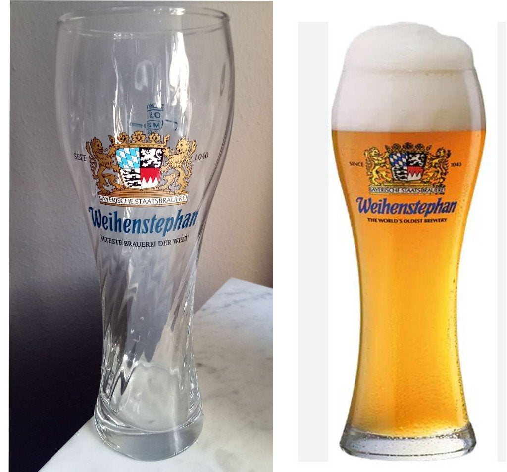 4 Nieuwe WEIHENSTEPHANER WEIZEN GLAZEN 0,5 L, Ophalen of Verzenden, Nieuw, Glas of Glazen, Overige merken