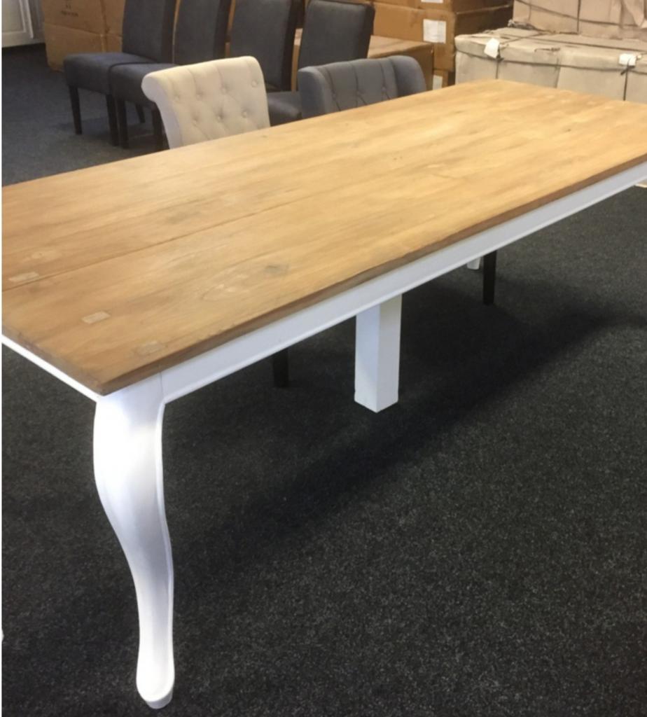 Eettafel Queen Ann poten zwaar massief hout zonder stoelen, Ophalen, Teakhout, 50 tot 100 cm, Zo goed als nieuw